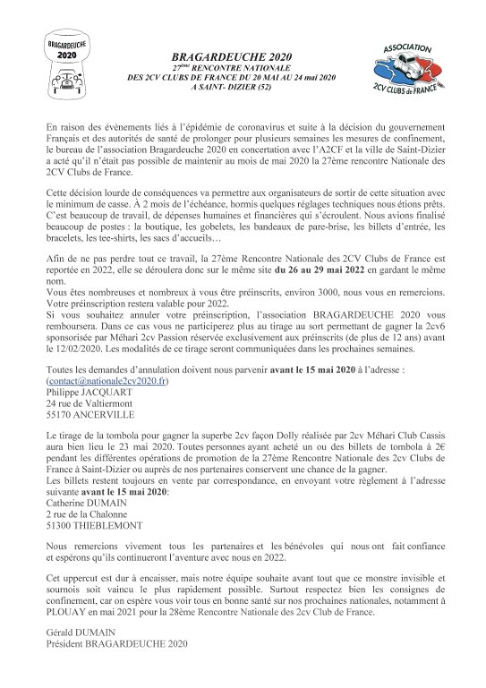 CORONAVIRUS ET RENCONTRE NATIONALE DES 2CV CLUBS DE FRANCE 2020.jpg